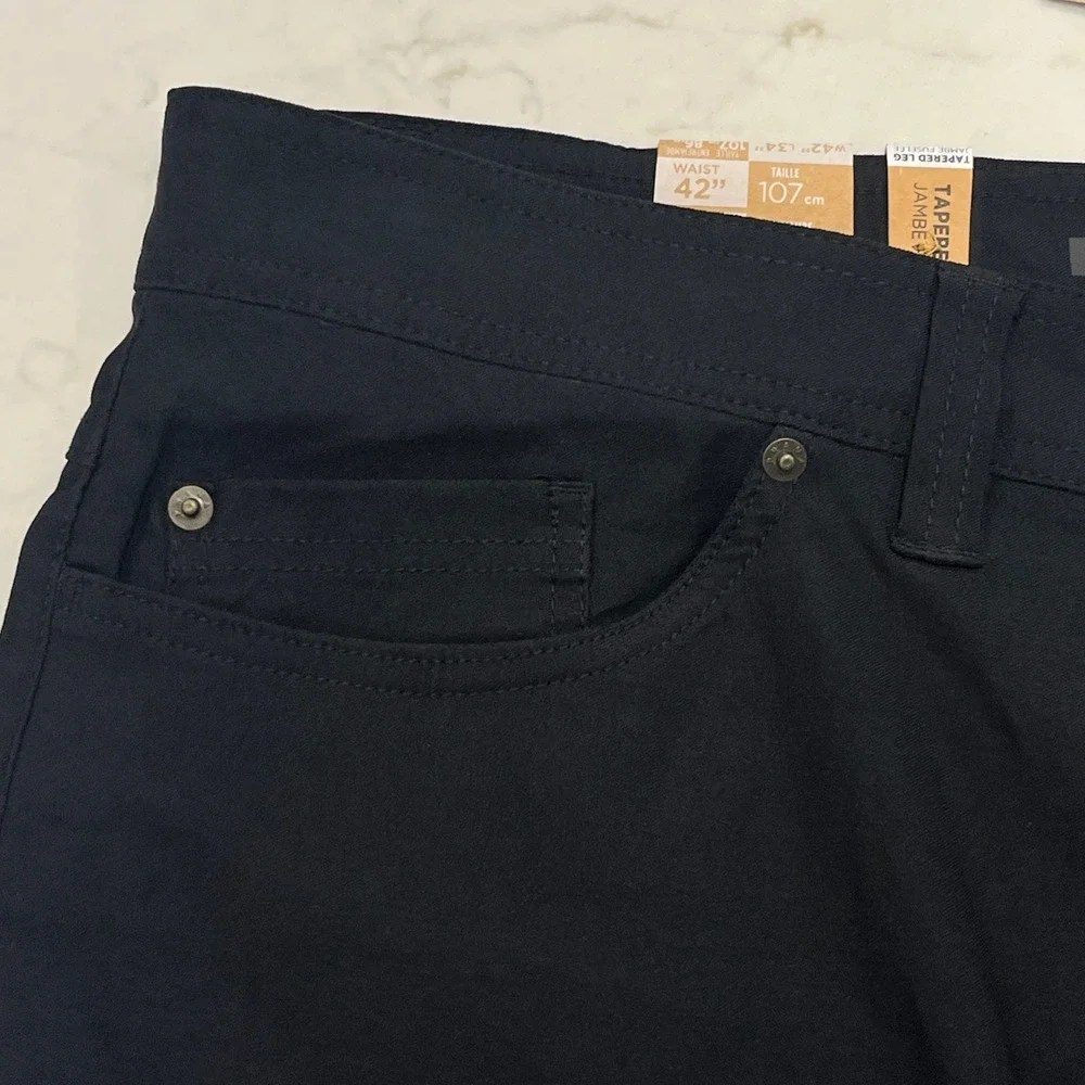 prAna NEW Brion Slim Pant II Mens 42x34 Black Water Repellent Hiking Gorpcore